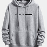 Balance Stripe Print Relax Fit Hoodie