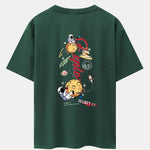 Planet Astronaut Print Drop Shoulder Oversize T-Shirt