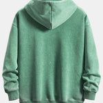 Relax Fit Washed Distressed Hoodie