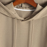 Muscle Fit Ribbed Hooded T-Shirt