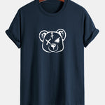 Regular Fit Bear Print Cotton T-Shirt