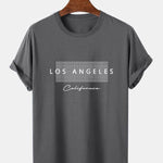 Los Angeles Checkered Print T-Shirt
