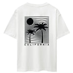 California Palm Tree Back Print Heavy Weight Oversize T-Shirt