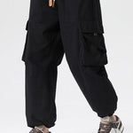Elastic Drawstring Cuff Parachute Cargo Pants