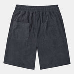 Corduroy Drawstring Shorts With Letter Label