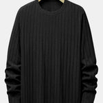 3 Pieces Long Sleeve Knit Ribbed T-Shirts