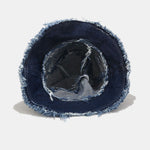 Vintage Distressed Denim Frayed Bucket Hat
