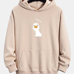Question Mark Doubtful Duck Print Relax Fit Hoodie