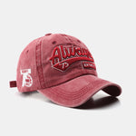 Always Slogan Embroidery Washed Distressed Baseball Cap