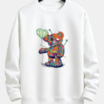 Colorful Tattered Bear Relax Fit Sweatshirt