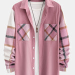 Plaid Corduroy Patchwork Shirt