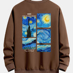 Starry Sky Back Print Relax Fit Sweatshirt