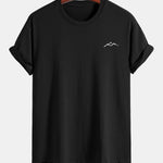 Regular Fit Mountains Print Cotton T-Shirt