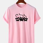Three Kittens Print T-Shirt