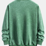 Relax Fit Washed Distressed Sweatshirt