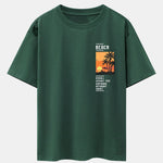 Beach Scenery Slogan Print Drop Shoulder Oversize T-Shirt