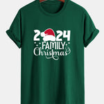 Regular Fit Family Christmas 2024 Print Cotton T-Shirt