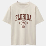 Florida Palm Tree Print Heavy Weight Oversize T-Shirt
