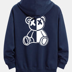 Bear Back Print Relax Fit Hoodie