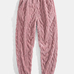 Geometric Jacquard Teddy Hoodie & Jogging Pants