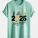 Regular Fit New Year 2025 Print Cotton T-Shirt