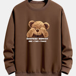 Slogan Bear Slogan Print Relax Fit Sweatshirt