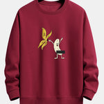 Banana Print Relax Fit Sweatshirt