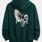 Peace Dove Back Print Relax Fit Hoodie