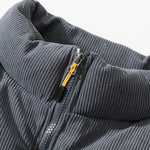Funnel Neck Corduroy Puffer Coat