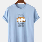 Sleepy Cat Print T-Shirt
