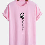 Regular Fit Earphone Print Cotton T-Shirt