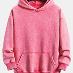 Relax Fit Washed Distressed Hoodie