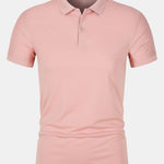 Solid Mesh Polo Shirt