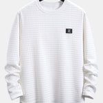 3 Pieces Long Sleeve Waffle Arc Hem T-Shirts