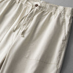 Straight Leg Linen Cotton Blend Pants
