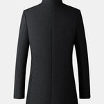 Funnel Neck Woolen Overcoat