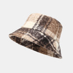 Vintage Teddy Check Warm Bucket Hat