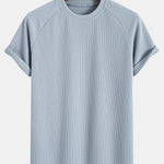 Muscle Fit Ribbed Raglan Sleeve T-Shirt