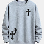 Cross Print Relax Fit Sweatshirt