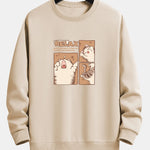 Carton Cat Print Relax Fit Sweatshirt
