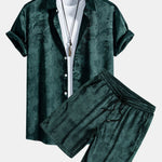 Paisley Print Satin Shirt & Shorts