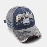 1969 Retro Washed Distressed Letter Embroidered Hole Baseball Cap