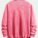 Relax Fit Washed Distressed Sweatshirt