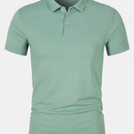 Solid Mesh Polo Shirt