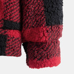 Plaid Pattern Teddy Hoodie