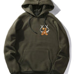 Smiley Bear Back Print Hoodie & Jogger Pants