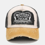Slogan Patch Washed Distressed Baseball Cap