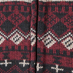 Geometric Print Zip Up Sweater