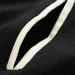 Contrast Wool Look PU Baseball Jacket