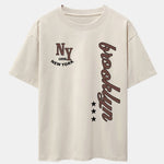 New York Brooklyn Print Drop Shoulder Oversize T-Shirt